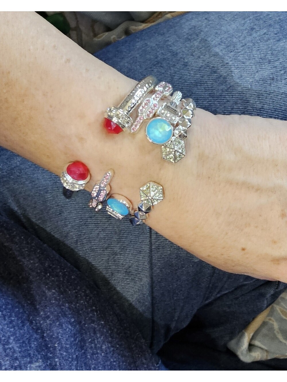 Bomb Party Bundle Lot of Bracelets from BP Stacks NWOT Silver Plated